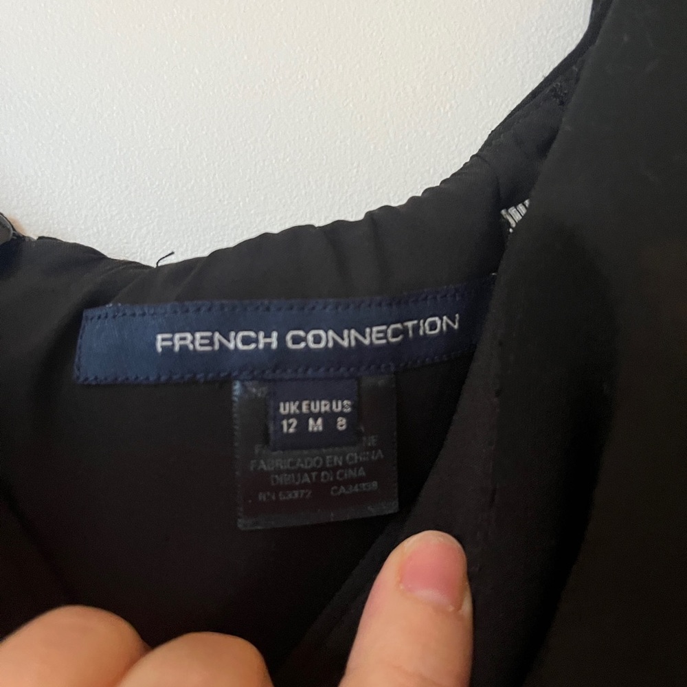 French Connection Black Ruffle Mini Dress - Picture 3 of 3